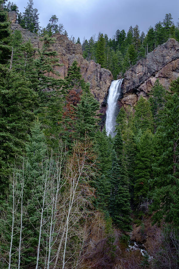 Waterfall near South Fork Colorado Photograph by Mary Lee Dereske