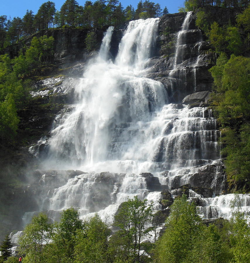 Waterfall, Norway Photograph by Susan Lafleur