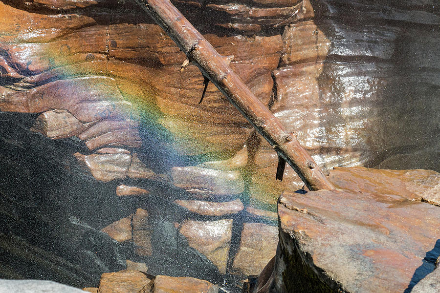 Waterfall Rainbow Photograph by Tony Hake