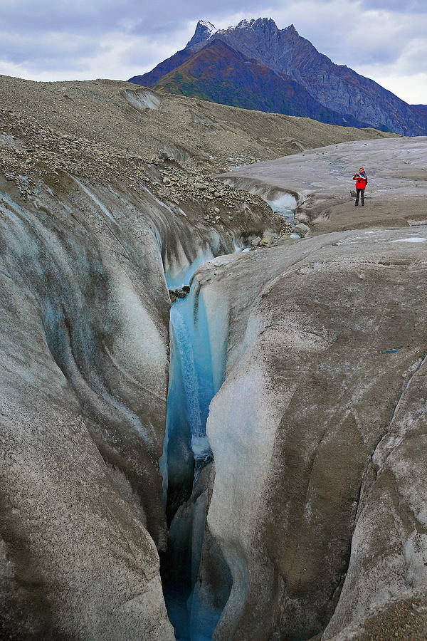 Waterfall Root Glacier Photograph by Alan Lenk