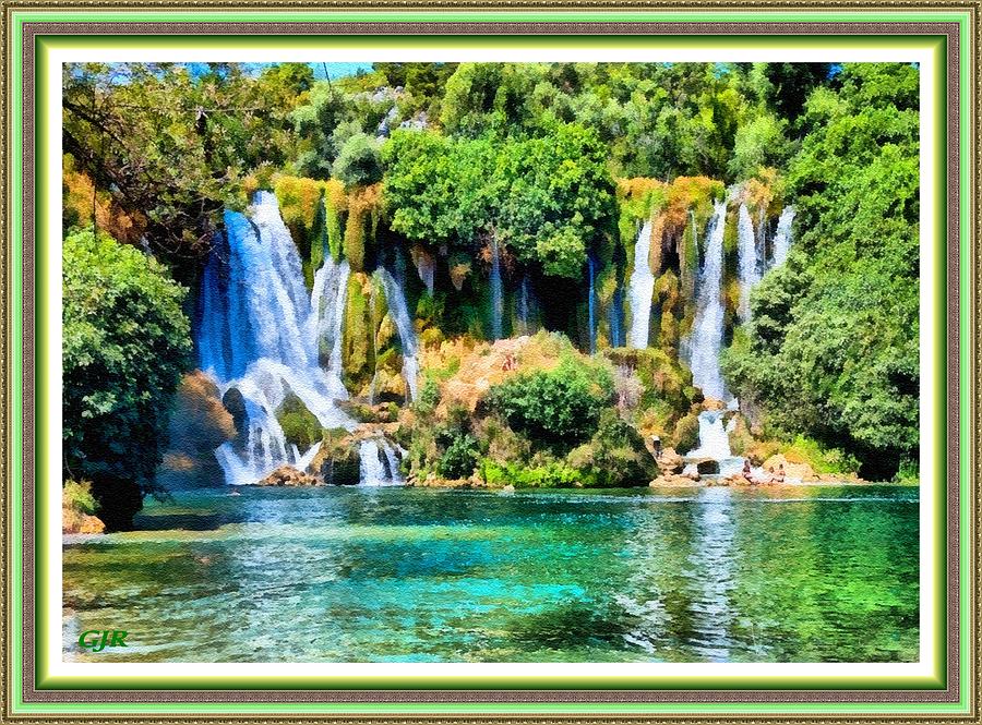 Waterfall picture deals frame