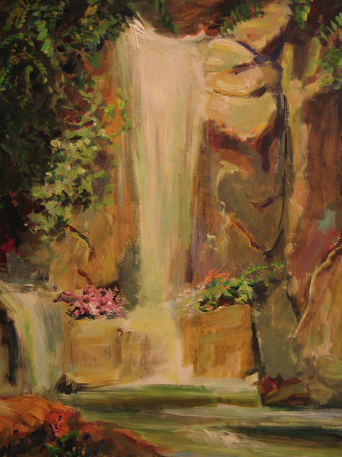 Impressionism Painting - Waterfall by Tigran Ghulyan
