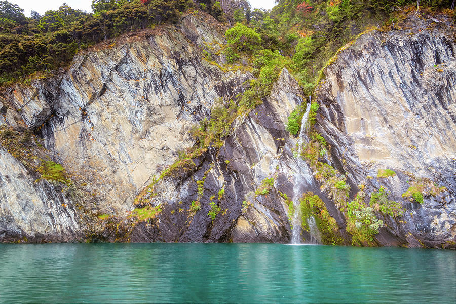 Waterfall Photograph - Waterfall Wanaka Lake New Zealand by Joan Carroll