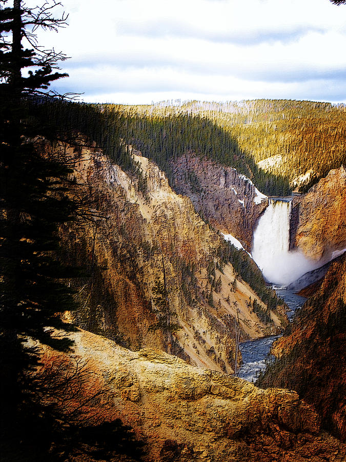 Waterfall Yellowstone 2 Photograph