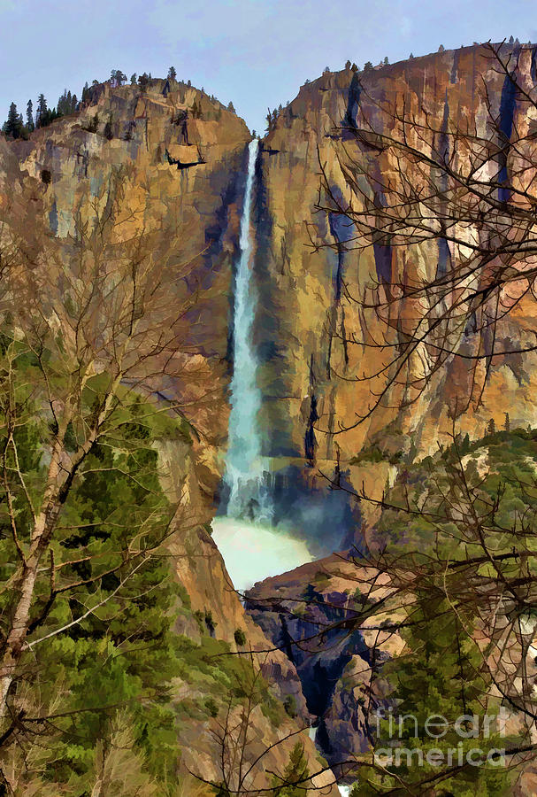 Waterfall Yosemite National Park  Photograph by Chuck Kuhn