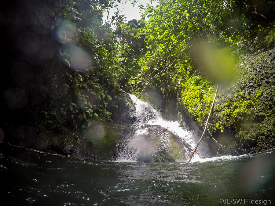 Fall Photograph - Waterfall_Cook Islands by Jordan Lia
