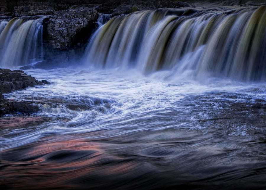 Waterfalls at Dusk Photograph by Randall Nyhof