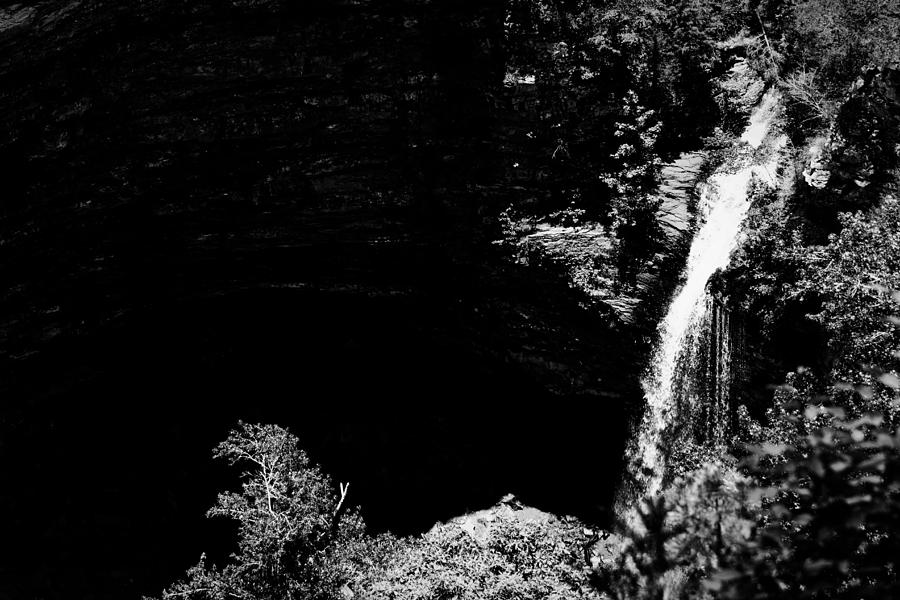 Waterfalls Black and White Photograph by Ester McGuire
