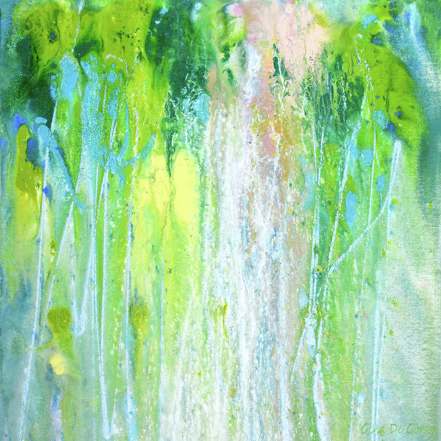 Waterfalls Painting by Gina De Gorna