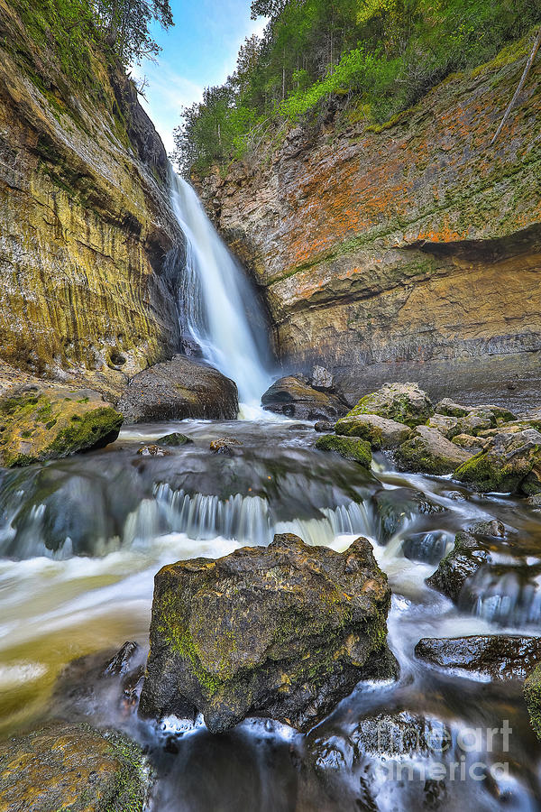 Waterfalls Miners Pictured Rocks -2392 Photograph by Norris Seward