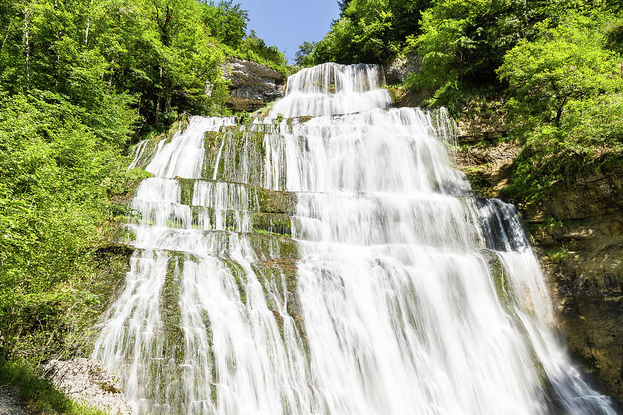 Waterfalls of the Herisson - Jura mountains Photograph by Paul MAURICE