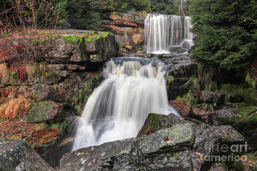 Waterfalls on Jedlova creek Photograph by Michal Boubin