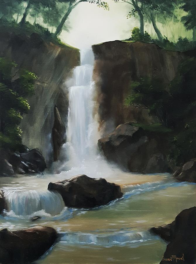 Waterfall Painting - Waterfalls  by Susan Rossell