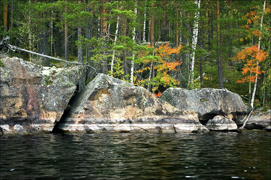 Waterfront boulders Photograph by Jarmo Honkanen