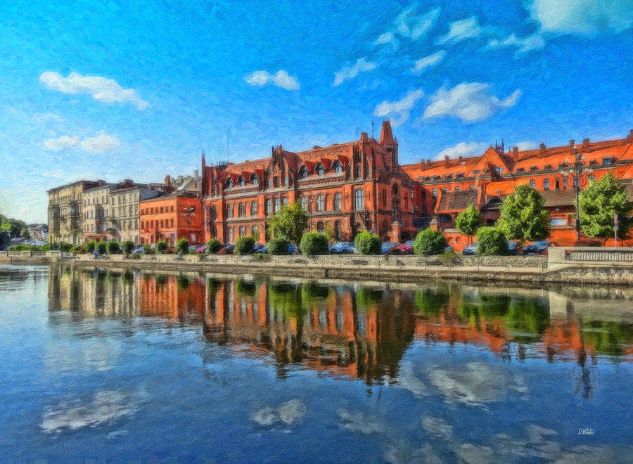 Waterfront Bydgoszcz - POL904093 Painting by Dean Wittle