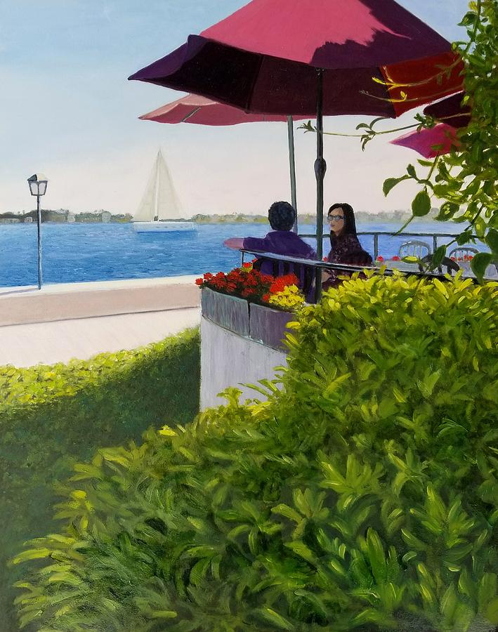 Waterfront Cafe Painting by Karyn Robinson