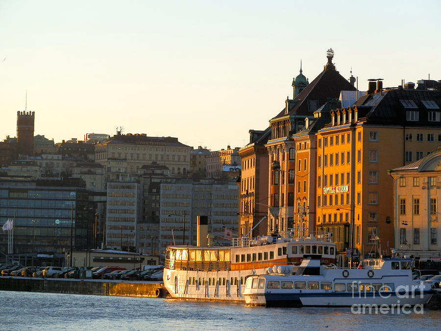 Waterfront hotel in Stockholm Photograph by Margaret Brooks