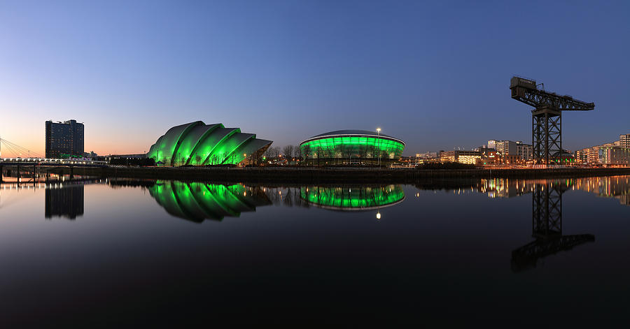 Bridge Photograph - Waterfront Pano in the Twilight by Grant Glendinning