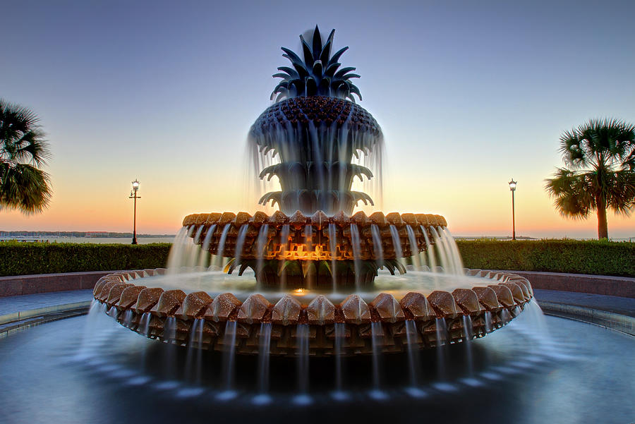 Waterfront Park Pineapple Fountain In Charleston Sc Photograph