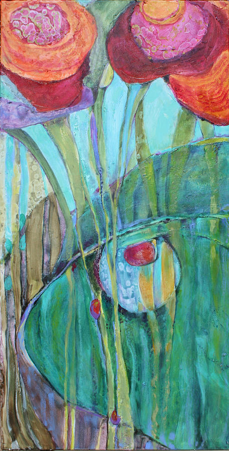 Flower Painting - Watergarden1 by Joella Guaraglia-Wheeler