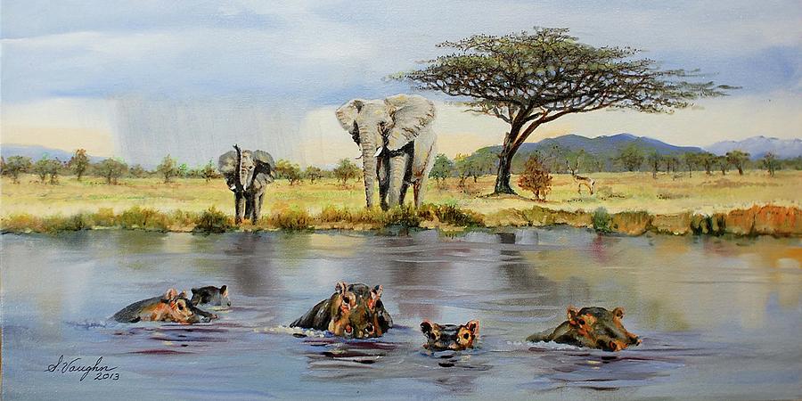 Waterhole Painting by Sidney Vaughn - Fine Art America