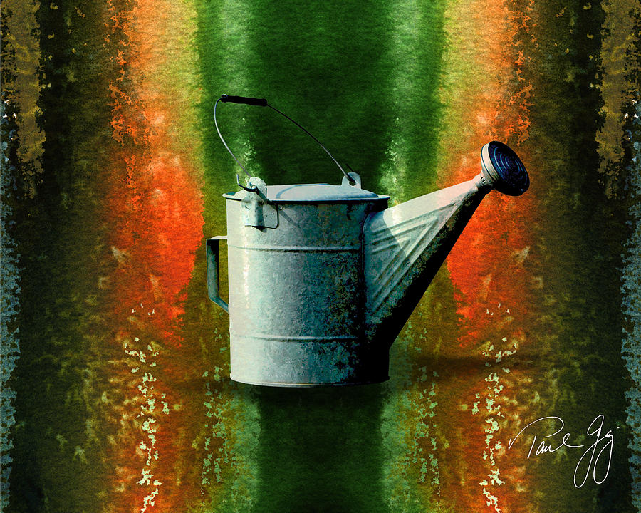 Water Can Mixed Media - Watering Can No.2 by Paul Gaj