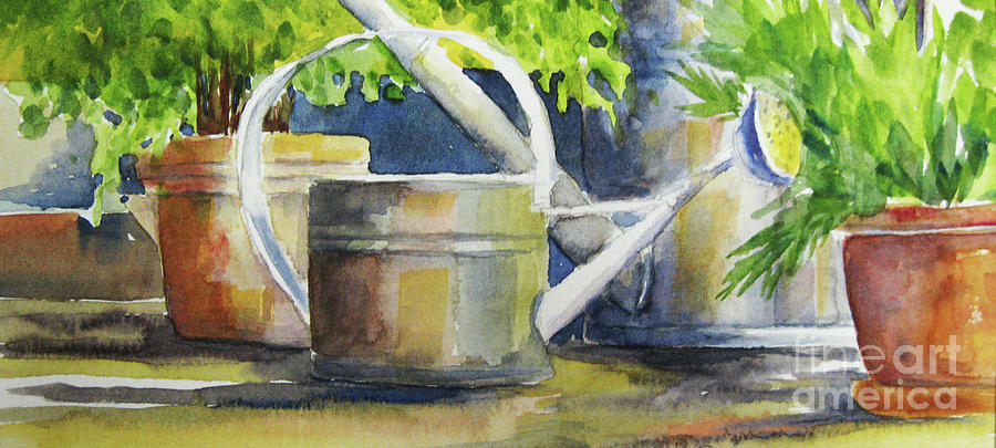 Watering Cans Painting by Marsha Young