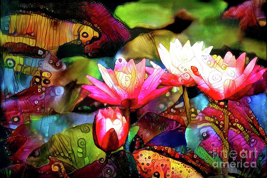 Waterlilies 13 Digital Art by Amy Cicconi
