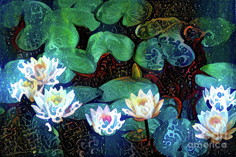 Waterlilies 17 Digital Art by Amy Cicconi