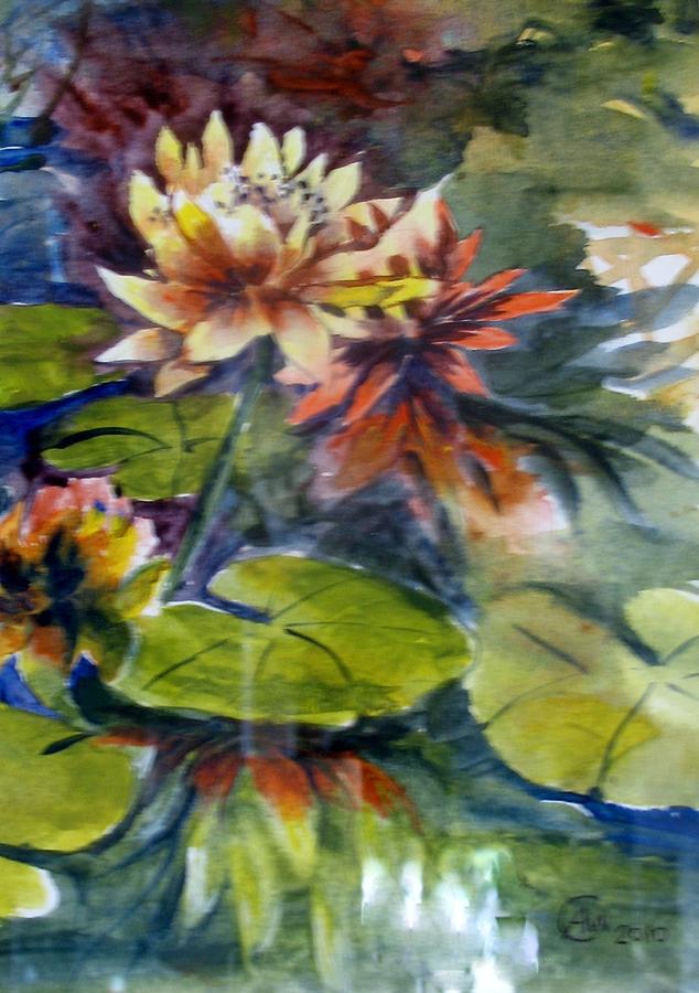 Waterlilies Painting by Angelina Whittaker Cook