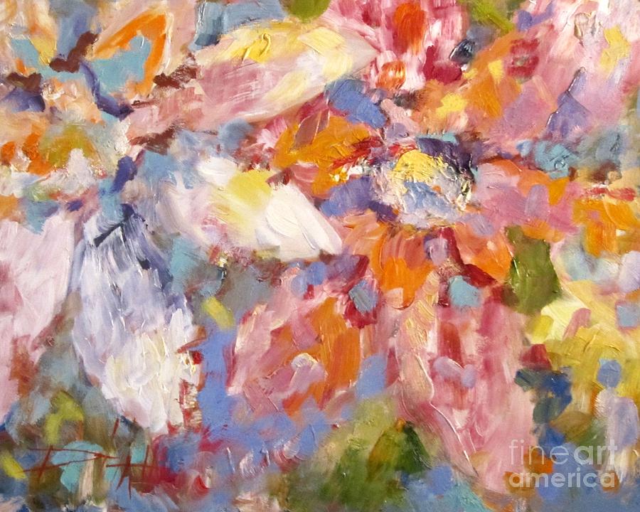 Abstract Painting - Waterlilies by Delilah  Smith
