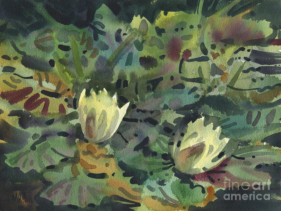 Waterlilies Painting by Donald Maier