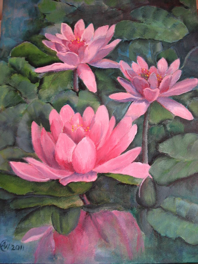 Waterlilies II Painting by Angelina Whittaker Cook