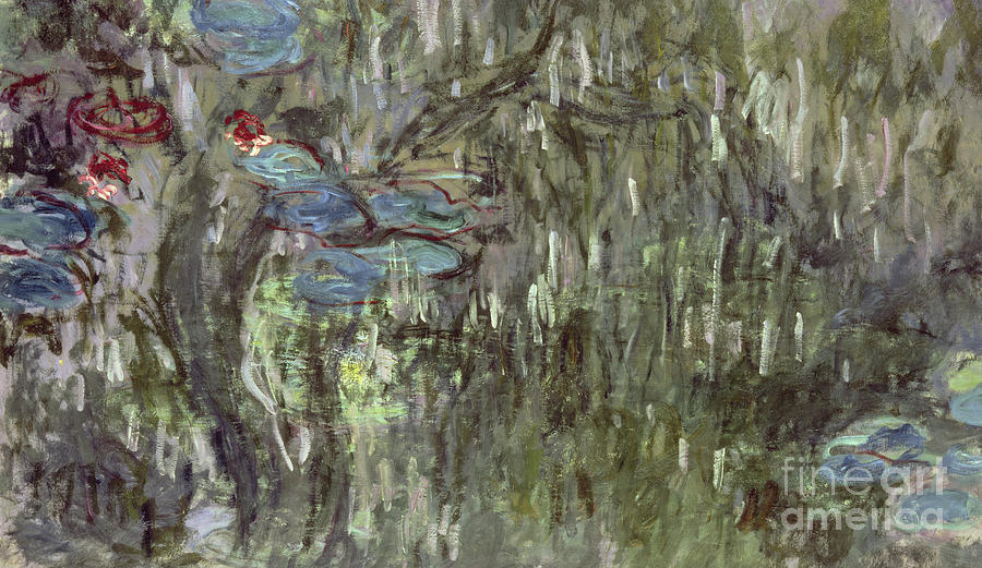 Waterlilies with Reflections of Willows Painting by Claude Monet