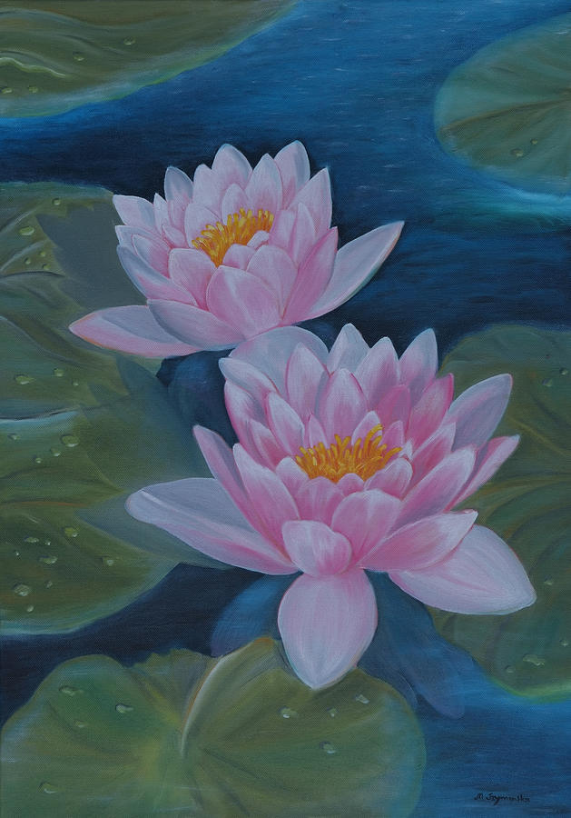 Waterlillies Painting by Margherita Szymanska - Fine Art America