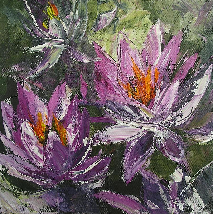 Waterlilly Painting by Chris Hobel