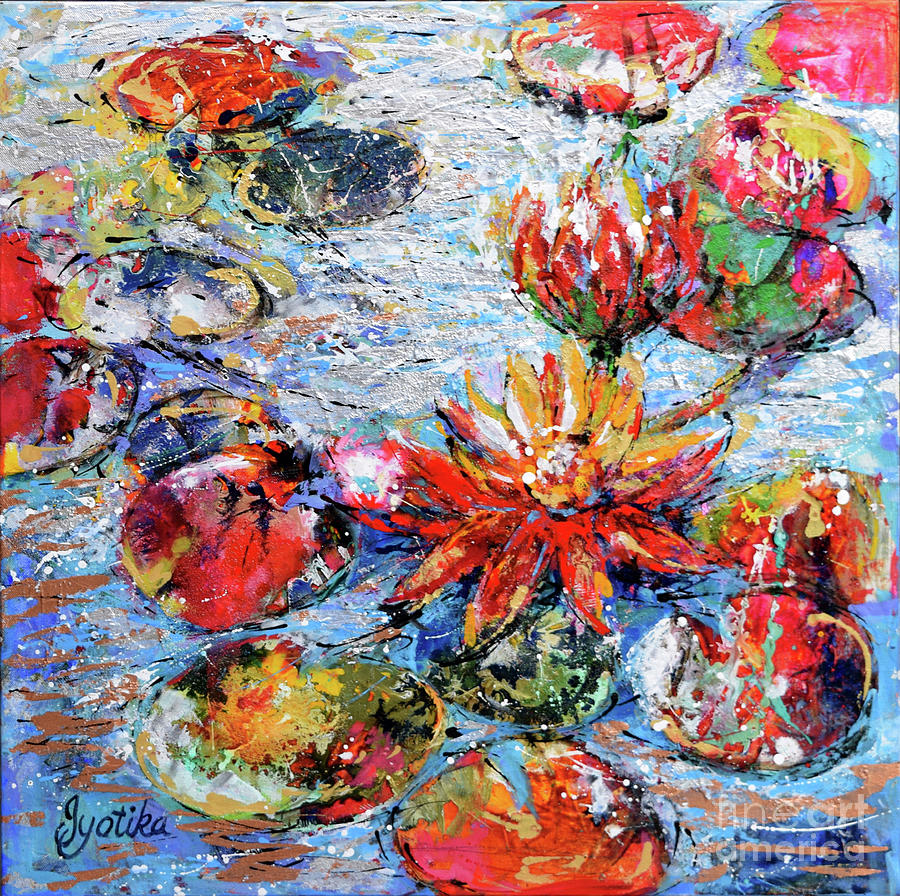 Waterlilly Painting by Jyotika Shroff