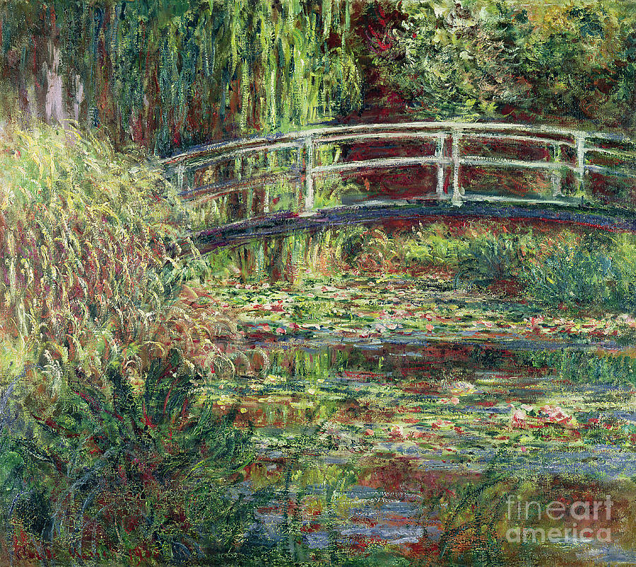 Claude Monet Painting - Waterlily Pond by Claude Monet