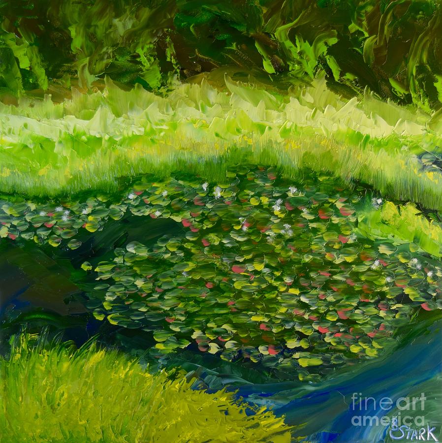Waterlily Pond in Maine No. 2 Painting by Barrie Stark