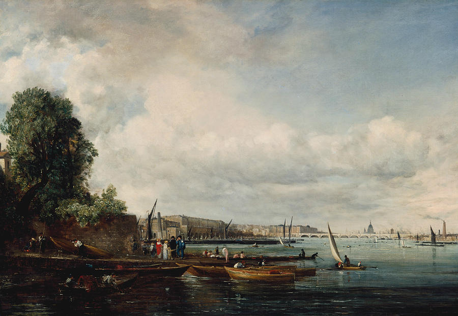Waterloo Bridge Painting by John Constable