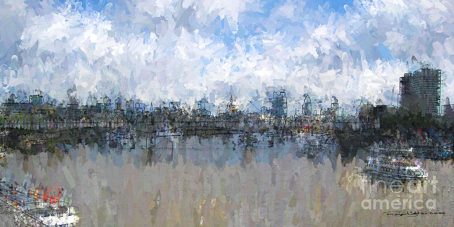 Waterloo Bridge Digital Art by Roger Lighterness