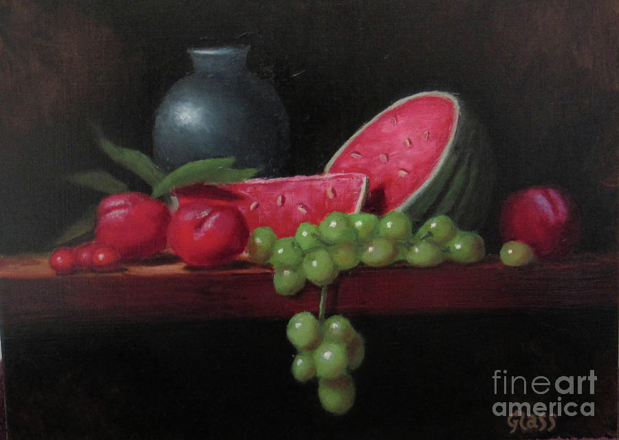 Grape Painting - A Fragment of Summer by Tina Glass