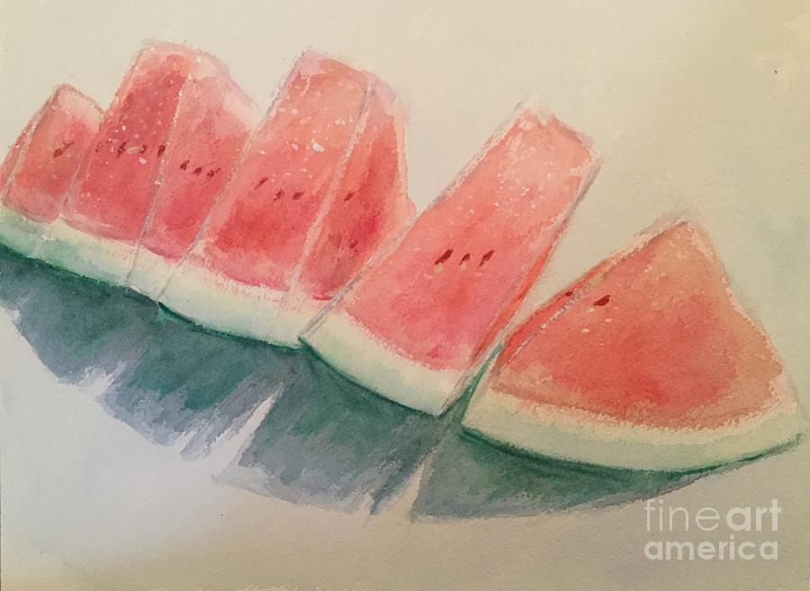 Watermelon Painting by Lavender Liu