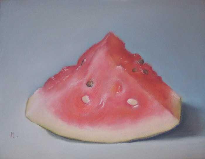 Watermelon Drawing by Natasha Zivojinovic