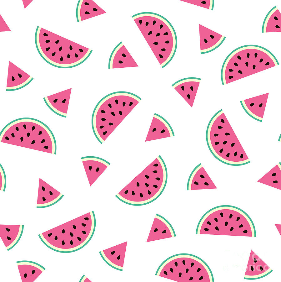 Abstract Drawing - Watermelon pattern by Alina Krysko