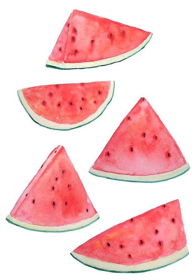 Watermelon Slices  Painting by Color Color