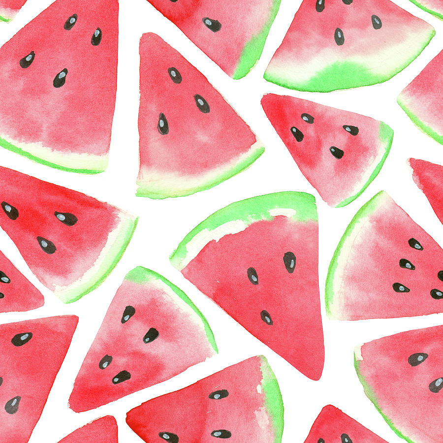 Watermelon slices pattern Mixed Media by Katerina Kirilova - Fine Art ...