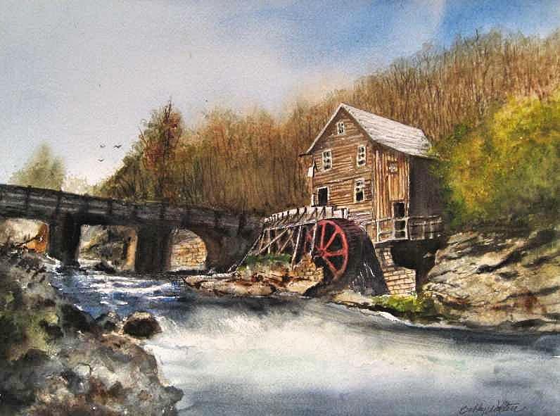 Watermill Painting by Bobby Walters