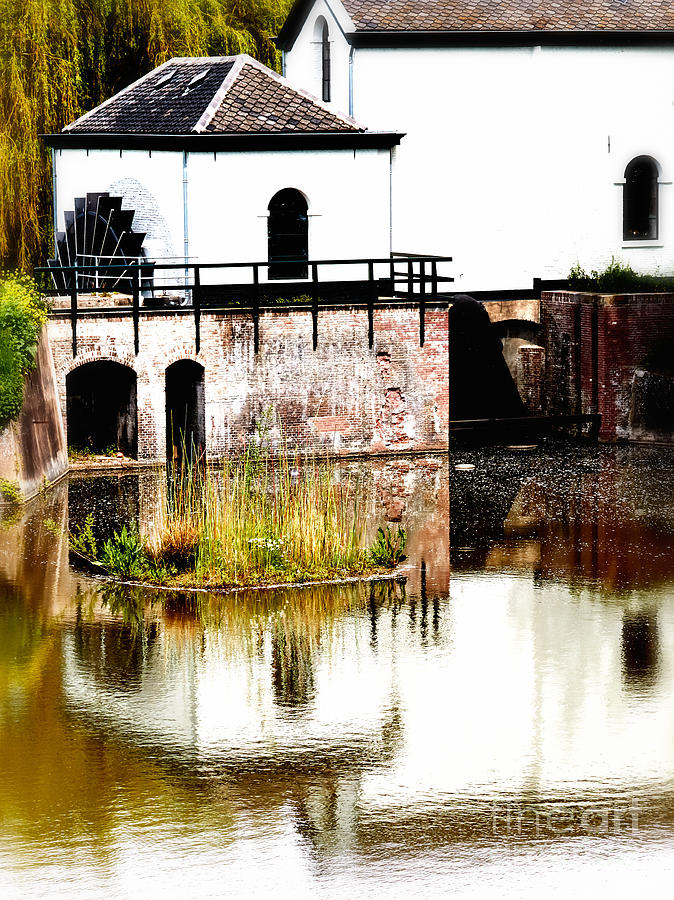 Watermill On A Lake Photograph