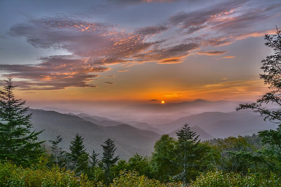 Waterrock Knob Summer Sunset Photograph by Matt and Delia Hills Photography